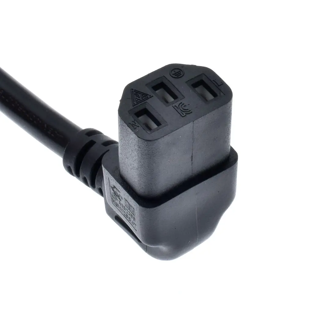 Кабель IEC 320 C14 C13 штекер гнездо Двойной Вниз/вверх угол прямоугольный силовой