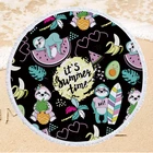 Женское и мужское круглое полотенце для пляжа, 150 см