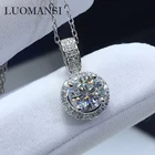 Ожерелье Luomansi из стерлингового серебра 6,5 пробы с муассанитом 1 карат мм, прошло испытание на бриллианты, изящные женские ювелирные украшения для свадебной вечеринки