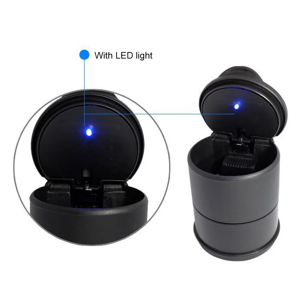 Автомобильная пепельница со светодиодный Ной подсветкой портативная мусорная