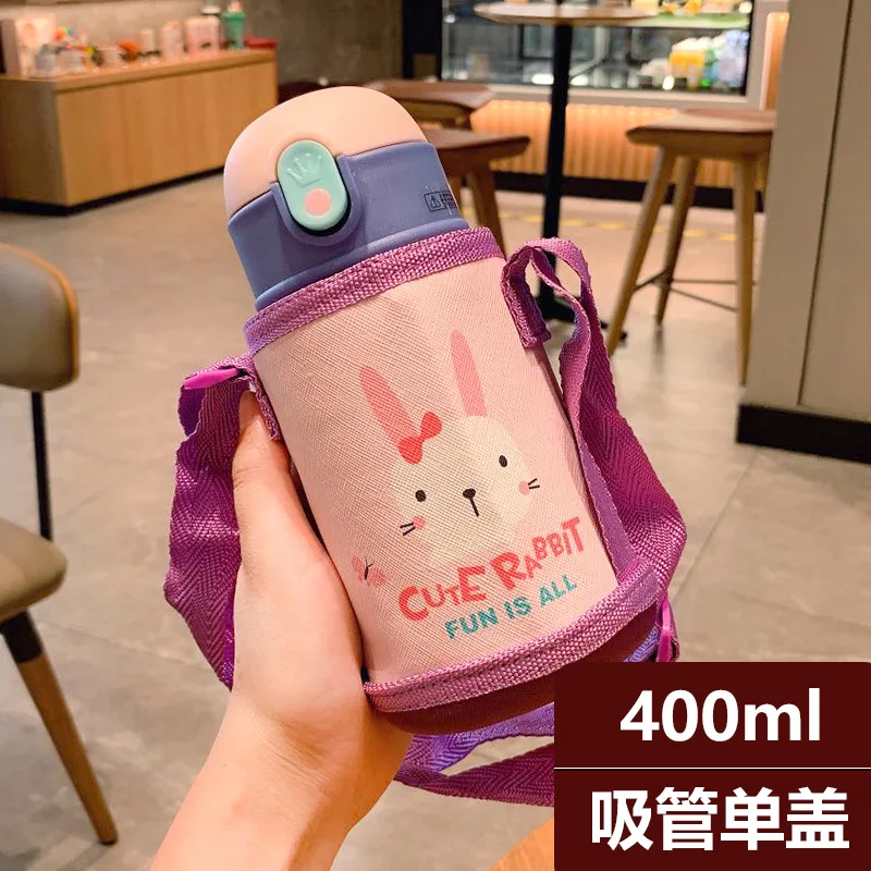 

Rabbit cartoon children portable out with kettle primary school students cute wholesale cup 304 stainless steel insulation cup