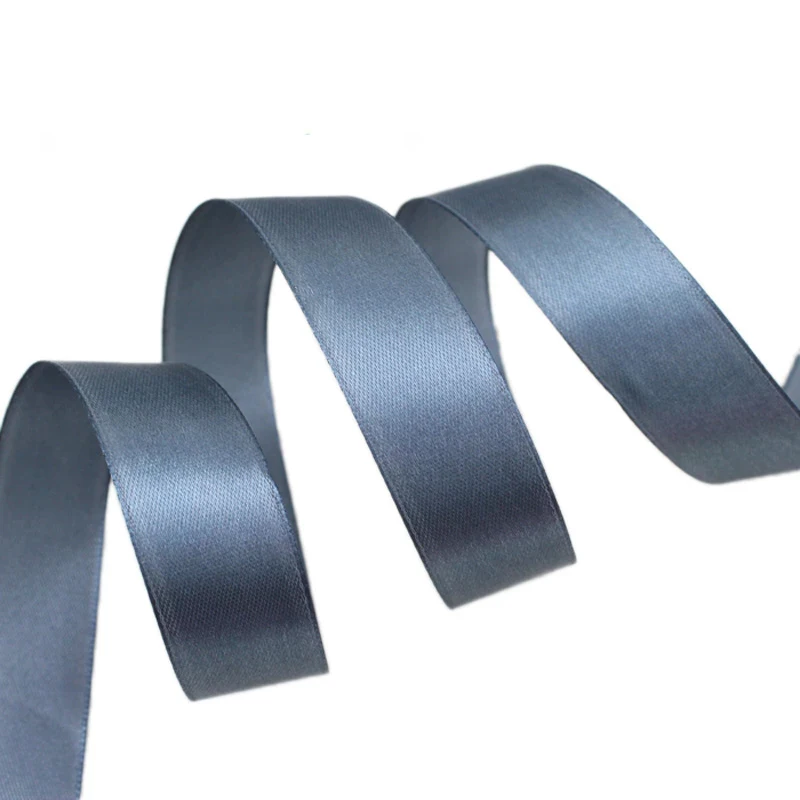 (25 ярдов/рулон) темно-серая атласная лента оптовая продажа рождественские ленты