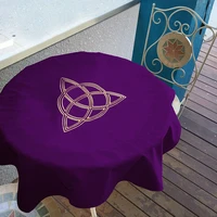 80x80cm board game tarot tablecloth wicca sunpentacle velvet altar cloth play mat astrology embroidery divination table cover