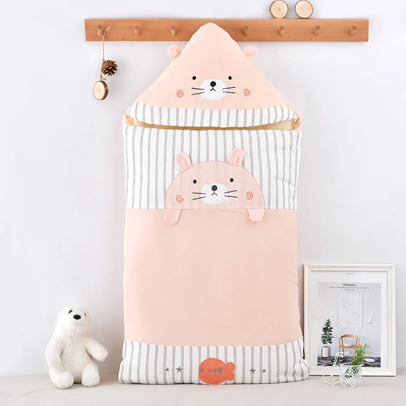 

Детское утолщенное одеяло, одеяло для новорожденных, детское банное полотенце с мультяшным медведем и шапкой, одеяло для малышей (размер 60*60...