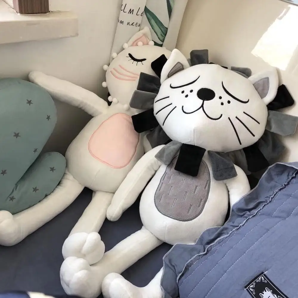 Милый Лев кот обнимается кукла мягкая игрушка Скандинавское украшение для дома 1