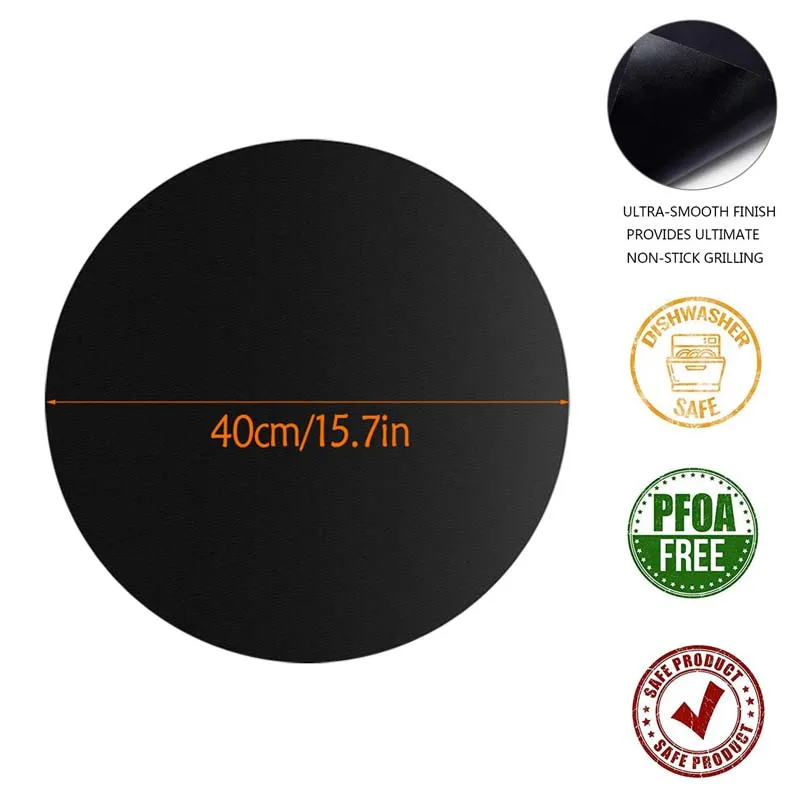 YOMEEI 1PC Круглый Антипригарный Коврик для выпечки Легко Моющаяся Подставка для Сковороды BBQ Кухонные Инструменты для Гриля