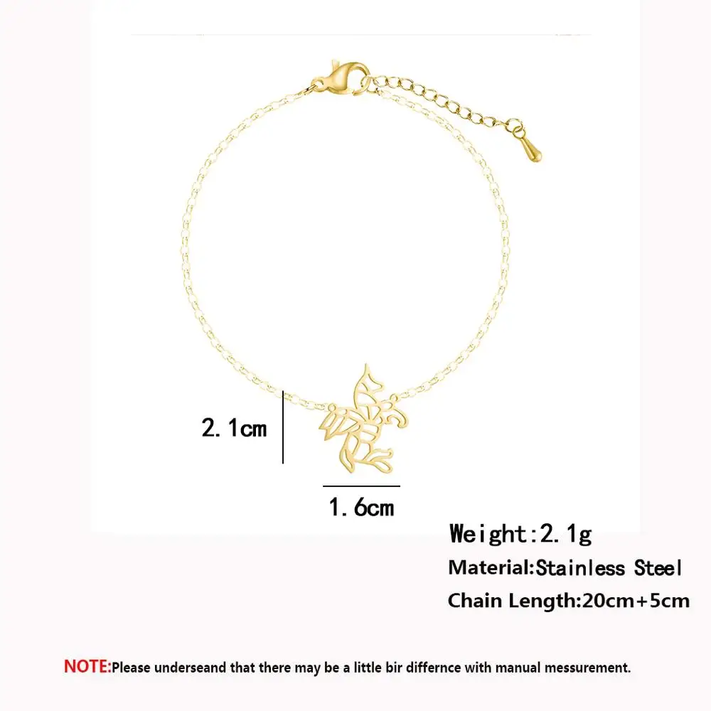 1 шт. браслет Chandler из нержавеющей стали олень пингвин искусственная геометрия