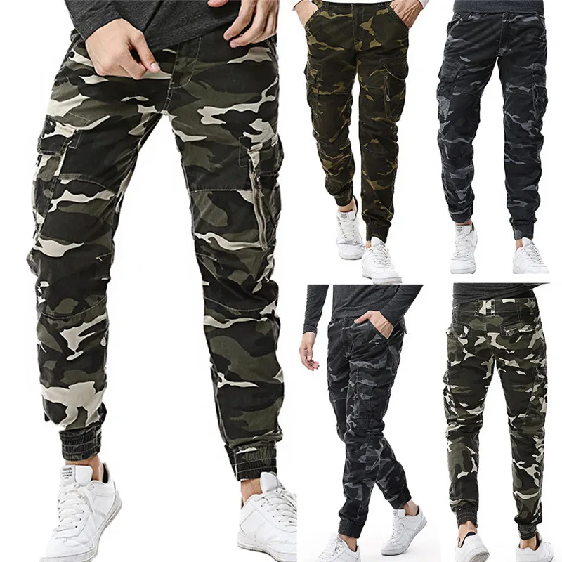 Мужские повседневные штаны осень зима камуфляж Jogger Camo спортивная одежда