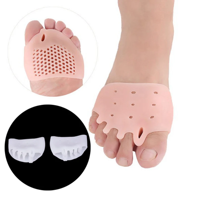 

1 Pair Hallux Valgus Orthopedic Braces Toe Foot Care Corrector Thumb Bone Orthotics Silicone Five Holes Honeycomb Foot Care Tool