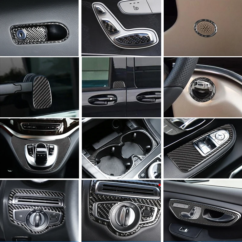 Углеродное волокно внутренний молдинг отделка Дверная панель Шестерня сдвиг