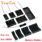 Чехол-бокс для хранения батарей размера AA 18650, контейнер с 1, 2, 3, 4, 5, 6, 8 слотов с кабелем, Стандартная зарядка аккумуляторов сделай сам