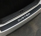 Аксессуары для автомобиля Renault Dacia Duster, Стайлинг автомобиля, защита заднего бампера, протектор из углеродного волокна, наклейка на педали порога