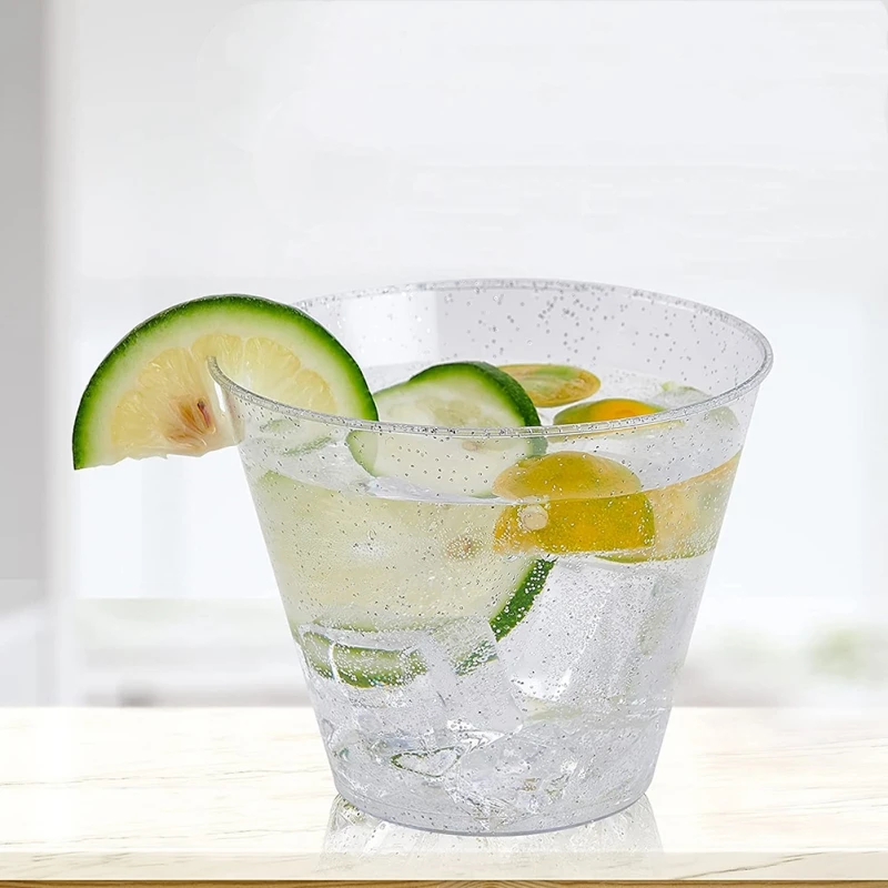 50 шт. чашки для воды с серебряным порошком 9 унций | Дом и сад