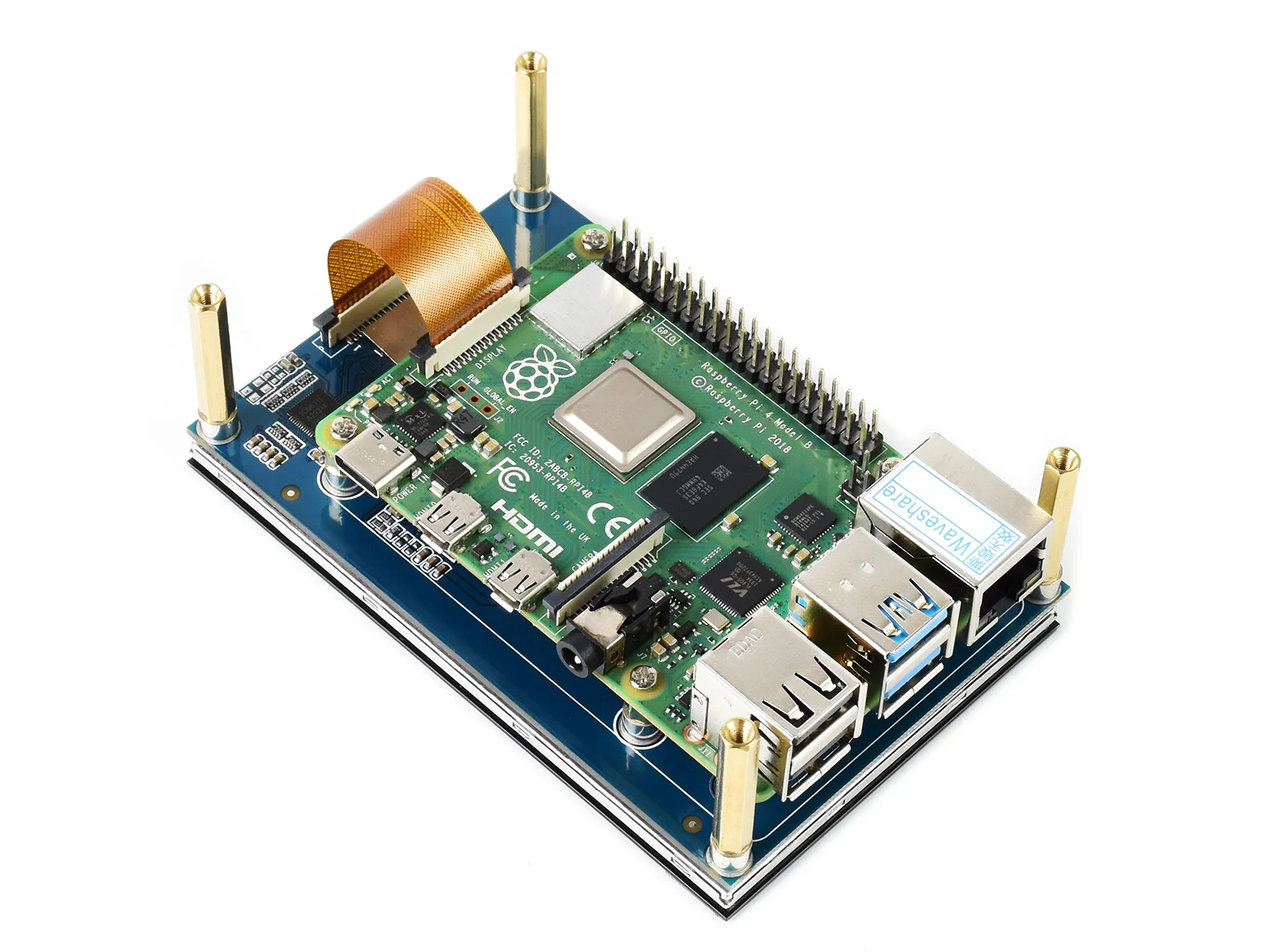 Емкостный сенсорный дисплей 4 3 дюйма ЖК DSI для Raspberry Pi 800 × 480 широкий угол IPS