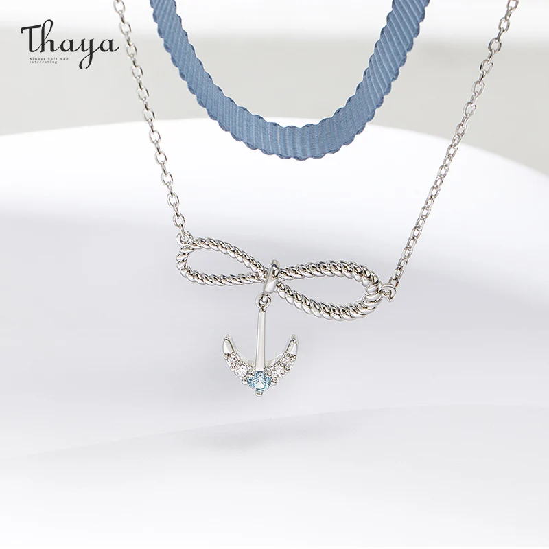 

Thaya 45cm Hemp Cordage Pendant Necklace Halo Crystal Gemstone Double Chain Unique Necklace Choker Women Elegant Jewelry Gift