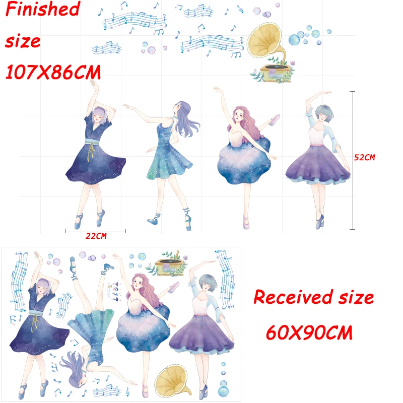 Декор для детской комнаты настенный стикер девочек Настенный декор спальни