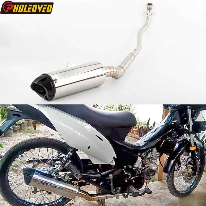 

For Honda XRM 125 XRM 110 Motorcycle Exhaust Full System Header Manifold Collecter Link Pipe Muffler Escape for XRM-125 XRM-110