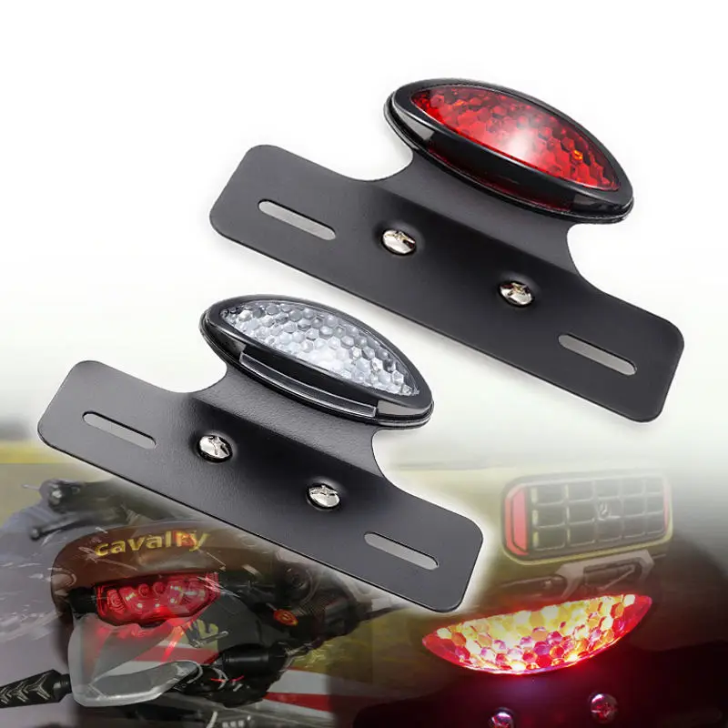

Smoke lens 12V Motorbike Signals Integrated Led Tail Lights Rear Lamps Running Turning Light motorcycle rear tail light