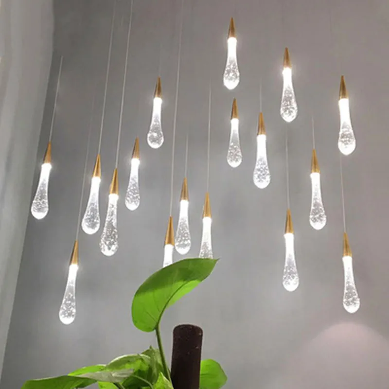 Капля воды пузырь кристалл Творческий подвесной светильник в европейском стиле