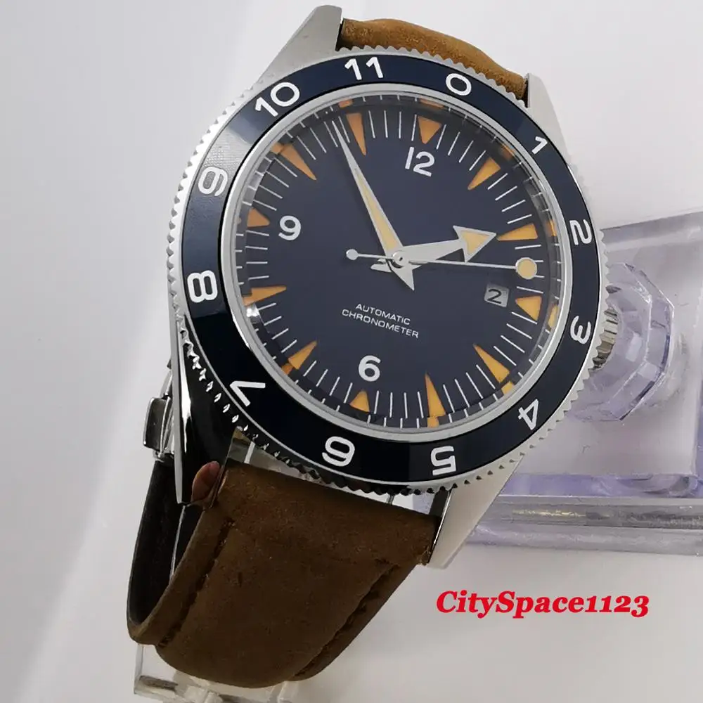 Часы мужские механические с сапфировым стеклом 41 мм|Мужские часы| |