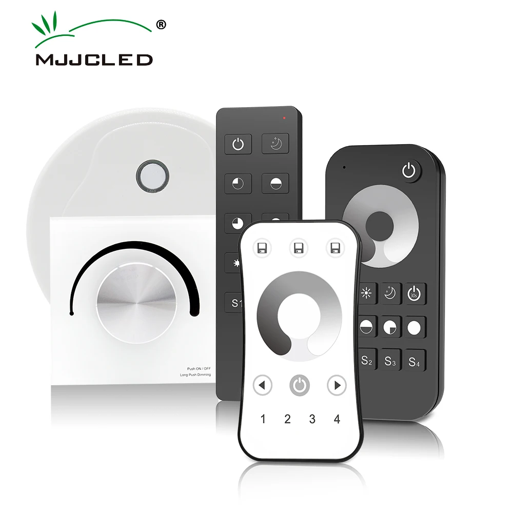 Светодиодный диммер 220 В 110 переменного тока с вращающейся ручкой RF беспроводной 2