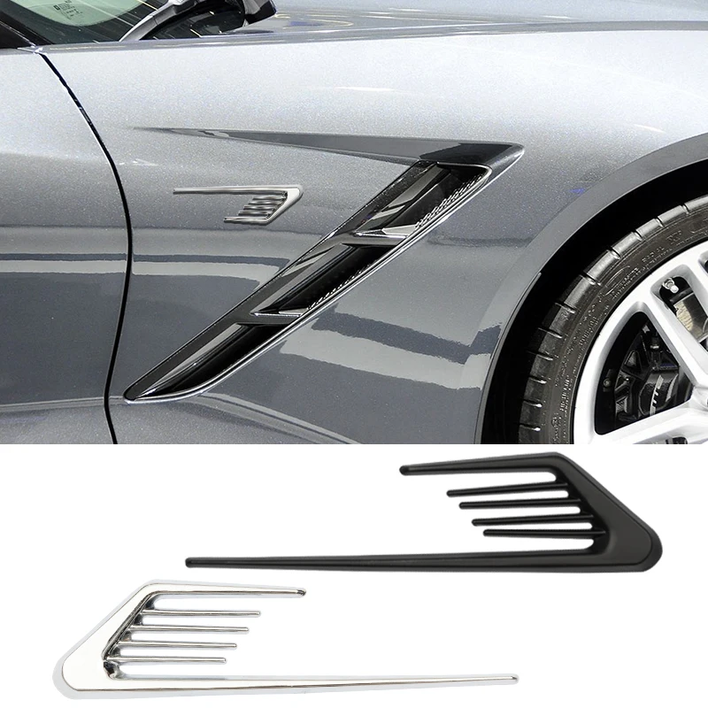 2 шт. 3D Акула жаберная Автомобильная боковая поддельная наклейка на