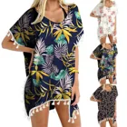 Женское летнее пляжное платье, женский купальник, свободная накидка на бикини, топы, блузка, праздничные купальные костюмы, обтягивающее мини-платье de plag, 2021