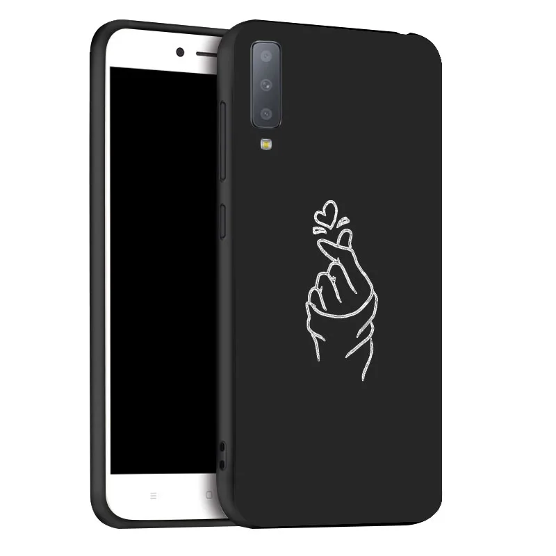 x072 Чехол для samsung A6, A8 Plus, A7, A9, чехол, мягкий, 3D, мультяшный, силиконовый, черный, окрашенный, чехол для телефона, для samsung Galaxy A5, бампер - Цвет: x072