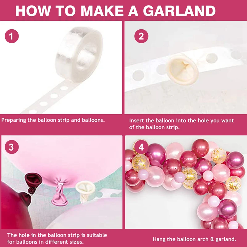 102 шт Воздушный Шар Комплект гирлянды розовое золото конфетти баллон Длинные