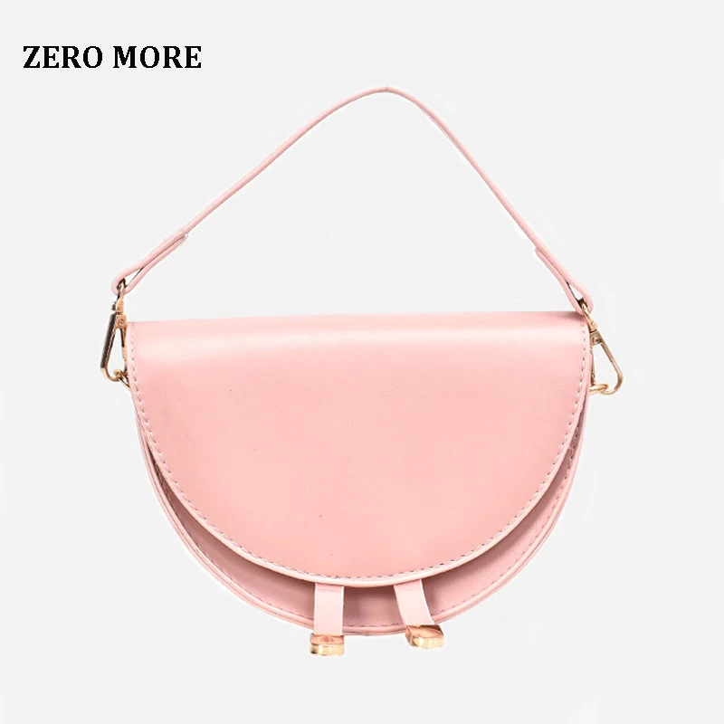 Женская сумка седло модная из искусственной кожи с круглой ручкой на плечо