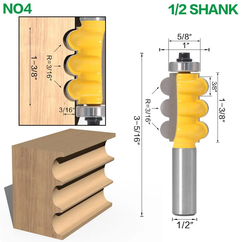 Фреза JGZUI с хвостовиком 1/2 дюйма хвостовик 12 мм высококачественные формовочные