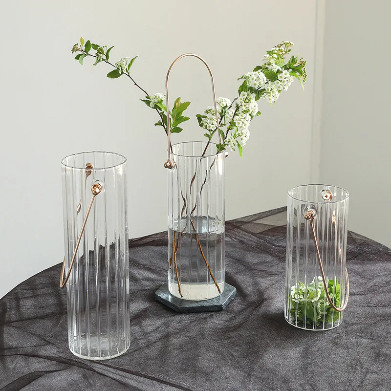 Nordic Transparent Glass Vase Table Decor Vases for Flower Arrangements Living Room Decoration | Дом и сад