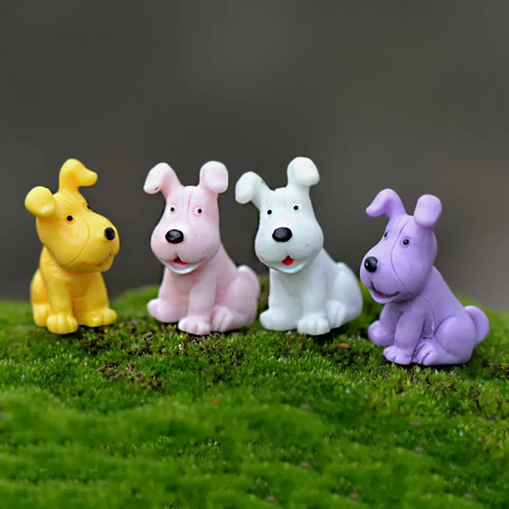 

Resin Mini Cute Dog Miniature Model Doll Figurine Statue Garden Landscape Decor