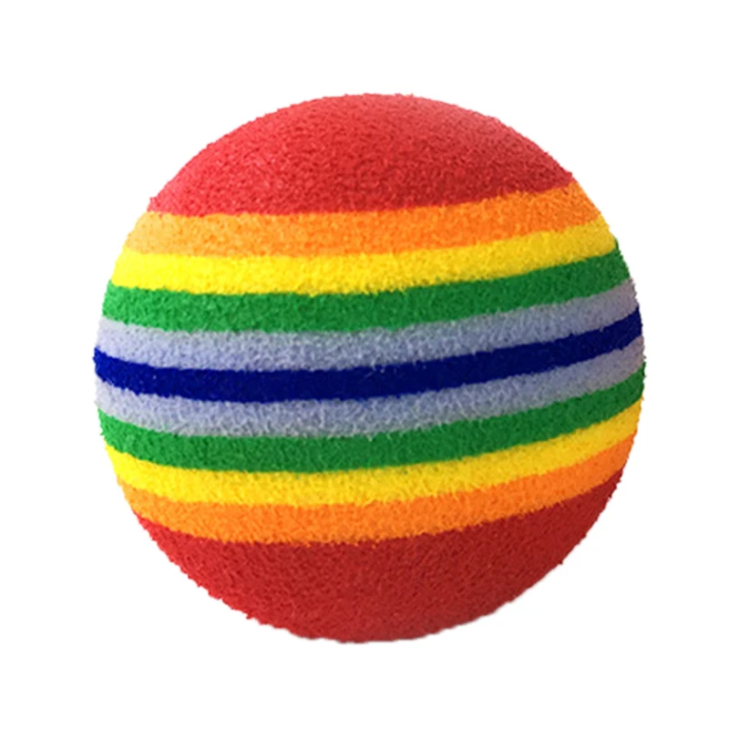 

Радужный мяч для кошек, игрушка, красочный мяч для кошек, интерактивный мяч для кошек, игровой мяч для жевания и царапин, тренировочный мяч д...