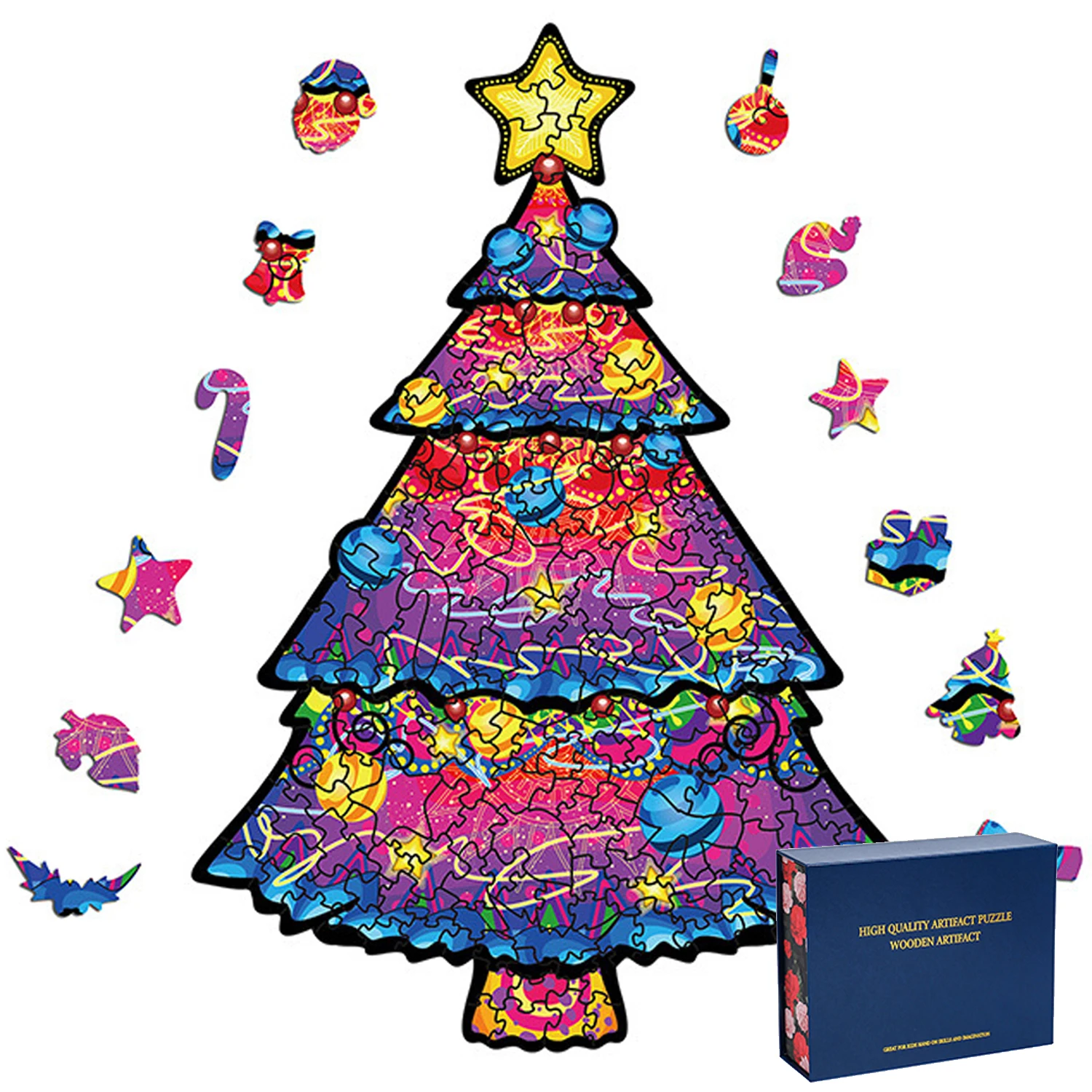 

Unique 3D Wooden Puzzle Mysterious Chrismas Theme Interactive Games Toys Animal Puzzles Boutique Birthday Gift For Kids Aduld