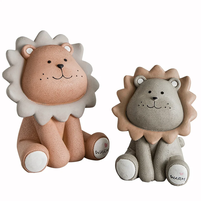 

lion money box Cartoon Cute Creative Coin Bank children child piggy bank nursery Adorable Gift Saving Box Animal home FigurinesF