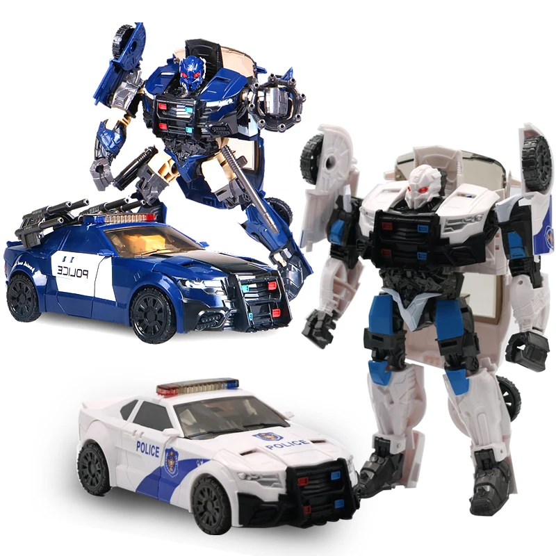 

G1 Barricade HBM Transformation TF5 Police Car Action Figure Voyager Oversize Robot Model Toys In Stock