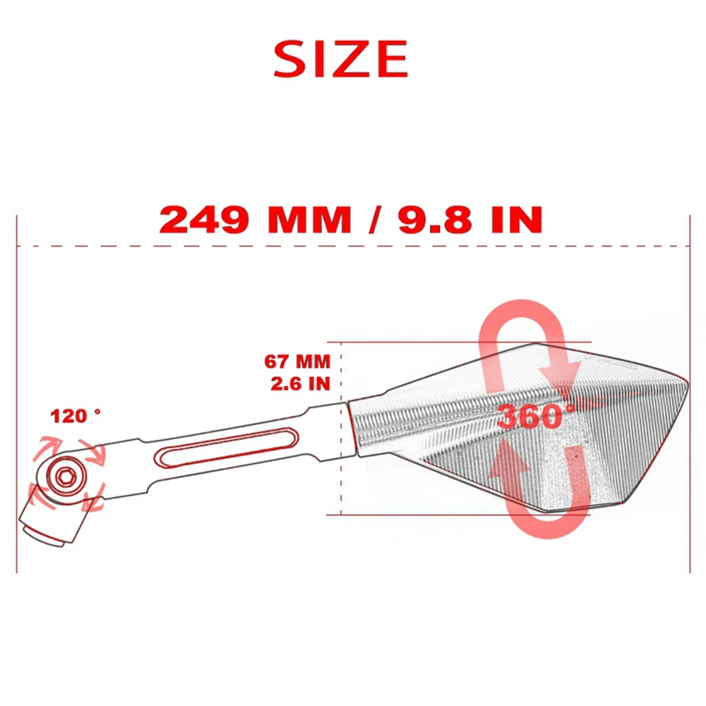 Универсальное мотоциклетное зеркало с ЧПУ боковые зеркала все алюминиевый
