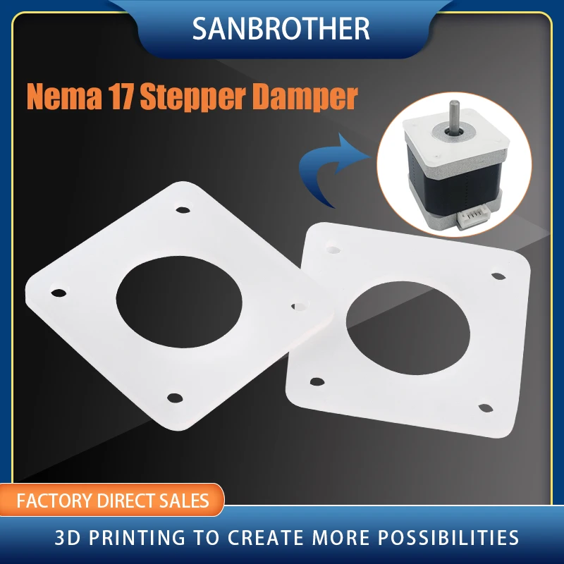 

1PCS Nema 17 42Stepper Damper Nema17 Stepper Motor Damper Cork Gasket Rubber Reprap Isolator 42 Motor Absorber For 3D Printer M