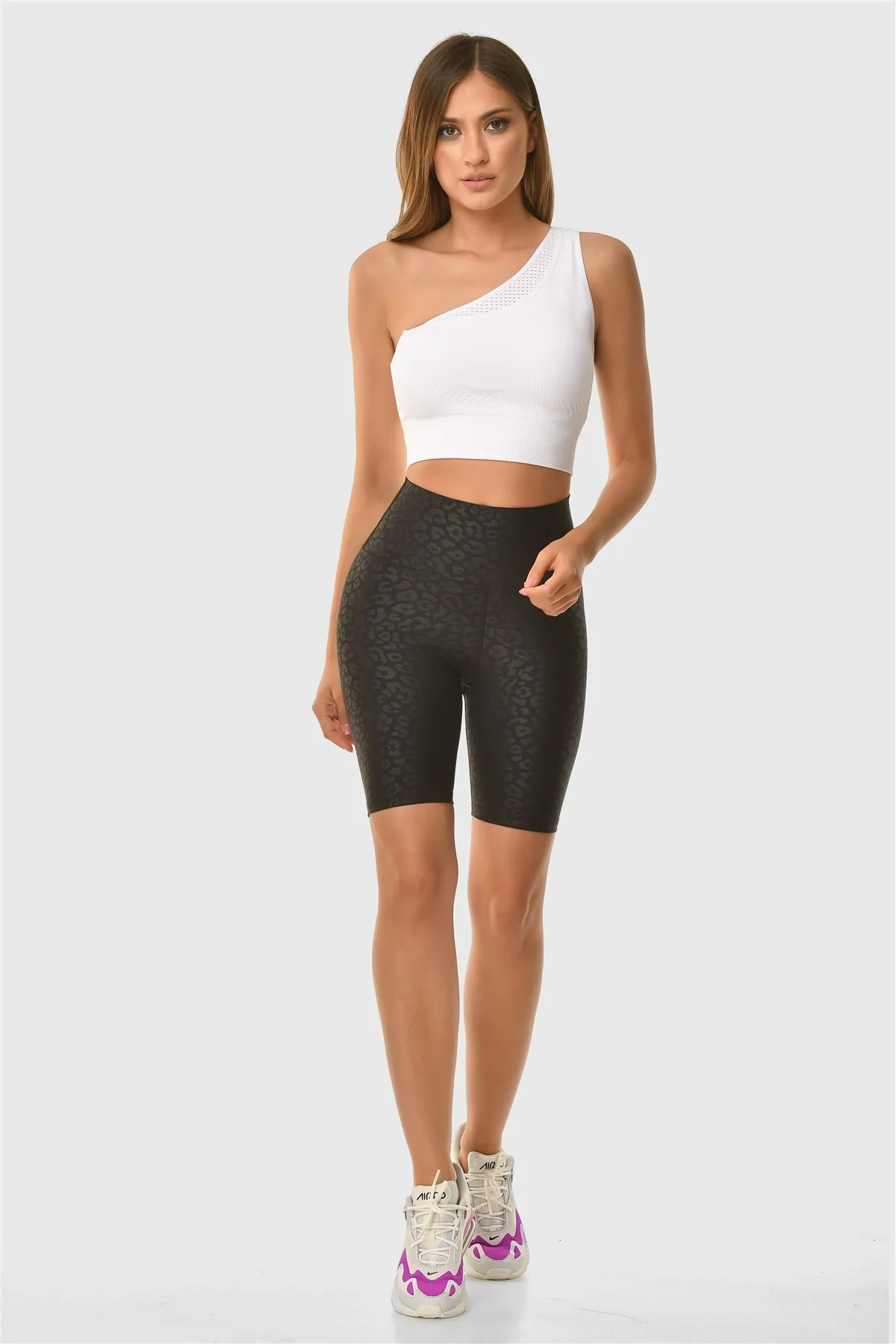 Superstacy Laptop Patterned Black Sport Leggings