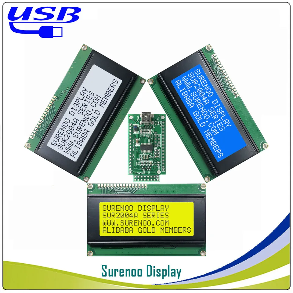 ЖК-дисплей 2USB USB 204 20X4 2004 персональный модуль lcd Экран дисплея Панель справочная информация: подходит ЖК-дисплей Smartie& AIDA64 для DIY(сделай сам