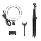 кольцевая лампа штатив Светодиодный светильник для селфи кольцевая лампа 45 см штатив с держателем для телефона с регулируемой яркостью кольцевой светильник для камеры USB для видео Youtube Live Makeup