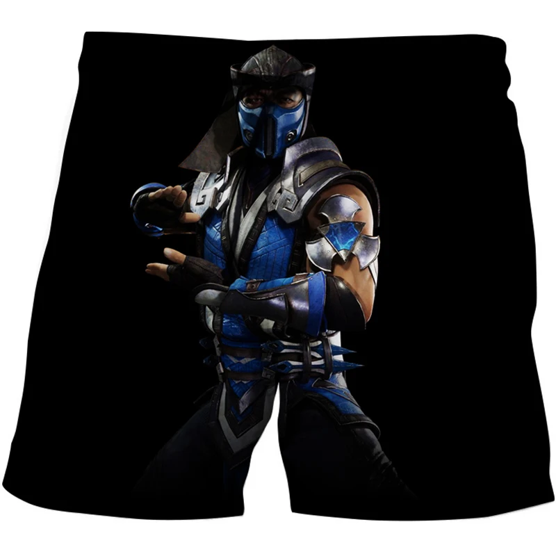 Боевые игры Mortal Kombat с 3D принтом шорты мужские повседневные уличные пляжные