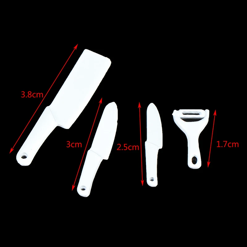 

4pcs 1/12 Cute Dollhouse miniatures kitchen Mini Knife set Mini Furniture Accessories
