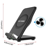 h7jf wireless charger with cooling fan multifunctional wireless fast charging stand compatible with most mobile phones