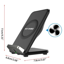 H7JF Wireless Charger with Cooling Fan Multifunctional Wireless Fast Charging Stand Compatible with Most Mobile Phones