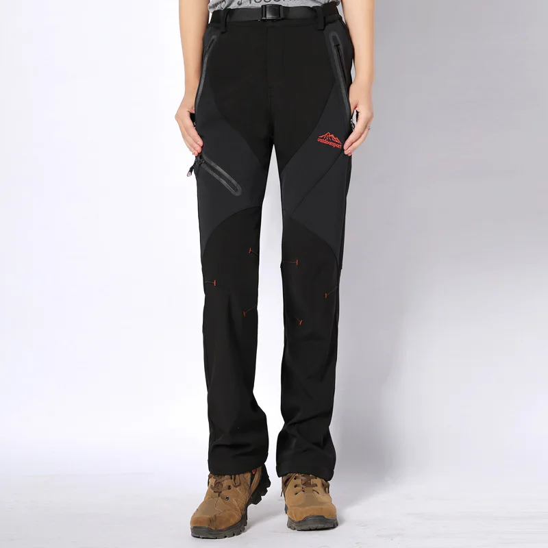 Women Black Pants TWTOPSE зимние мужские и женские спортивные штаны для велоспорта флисовые водонепроницаемые MTB дорожные велосипедные штаны теплый термальный поход штаны для велоспорта - Цвет: Women Black Pants