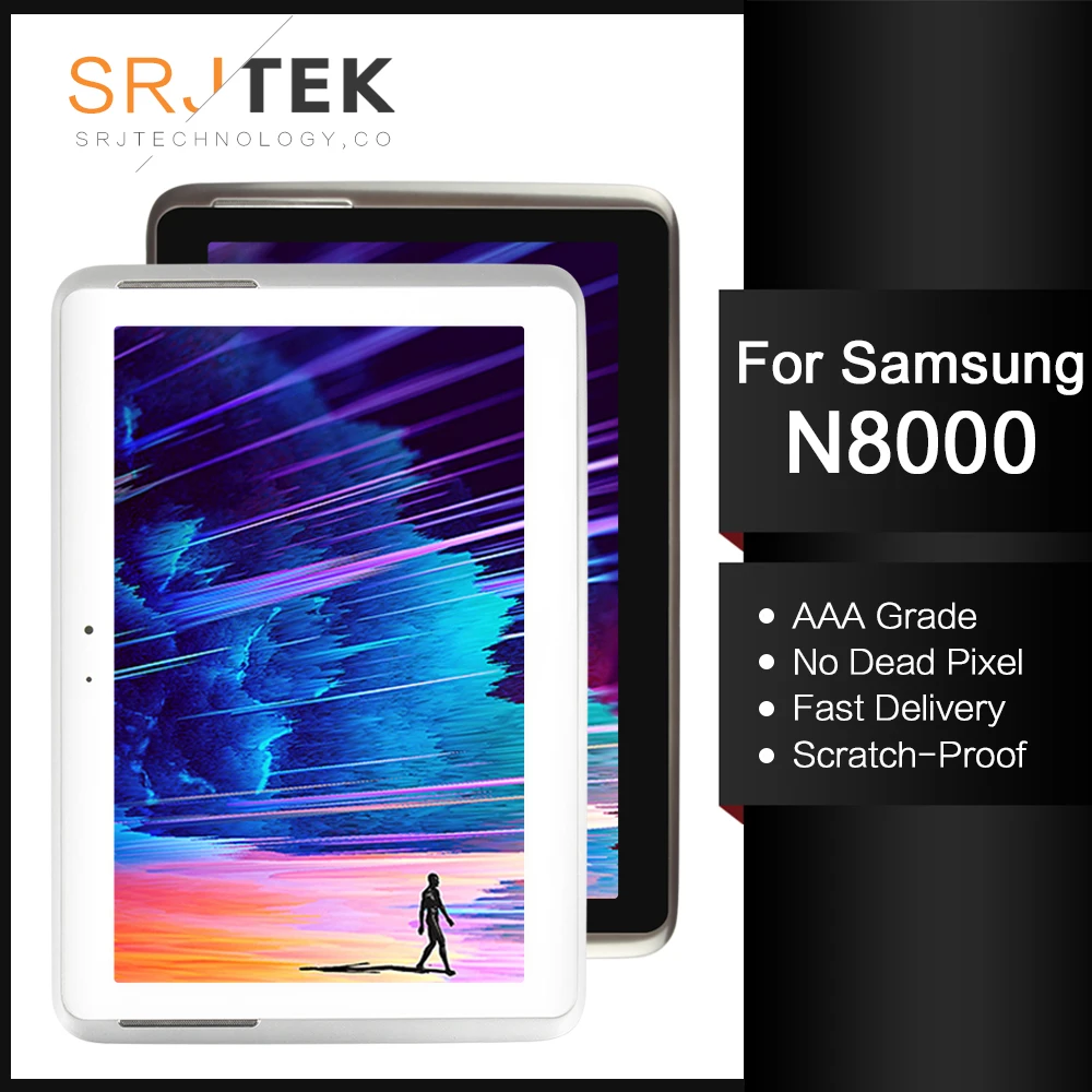 

ЖК-дисплей SRJTRK для Samsung Galaxy Note 10,1, GT-N8000, N8000, N8010, матрица, сенсорный экран, дигитайзер, сенсор в сборе с рамкой