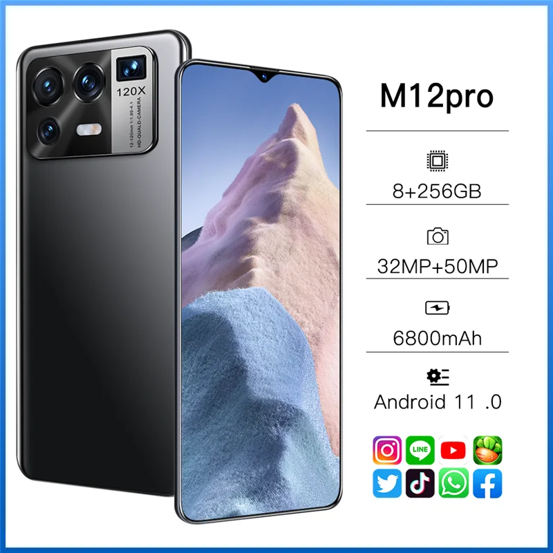 Смартфон глобальная версия M12 Pro Android 11 0 8 ГБ + 256 две Sim-карты разблокированная