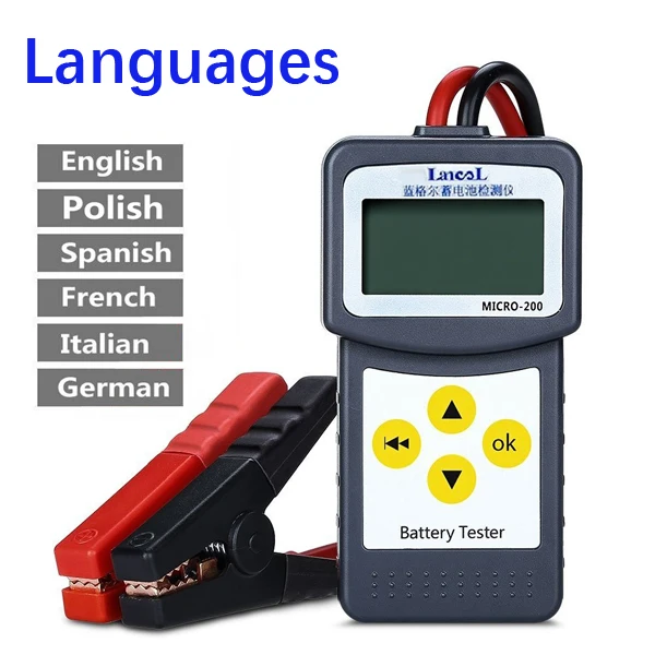 Edition B LANCOL Micro-200 12 в автомобильный аккумулятор тестер SAE CCA диагностический инструмент цифровой анализатор батареи - Цвет: Edition B